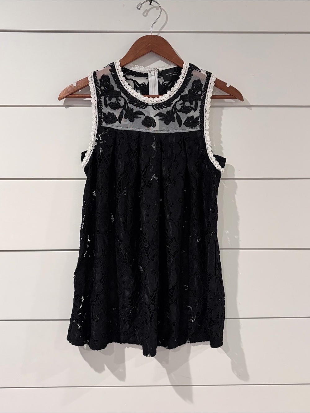 Romeo Juliet Lace Tank Top S Black Soft Goth Cottagecore Mobwife